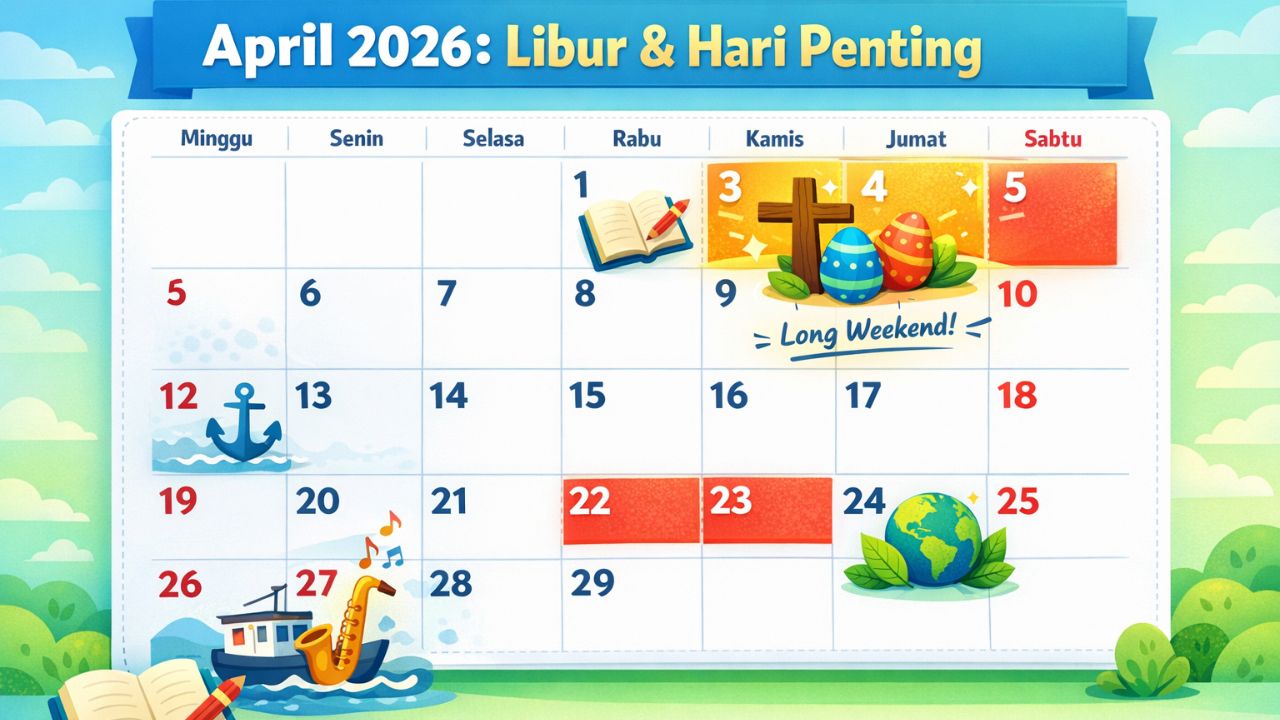 Kalender April 2026: Libur, Hari Besar, dan Long Weekend yang Sayang Dilewatkan